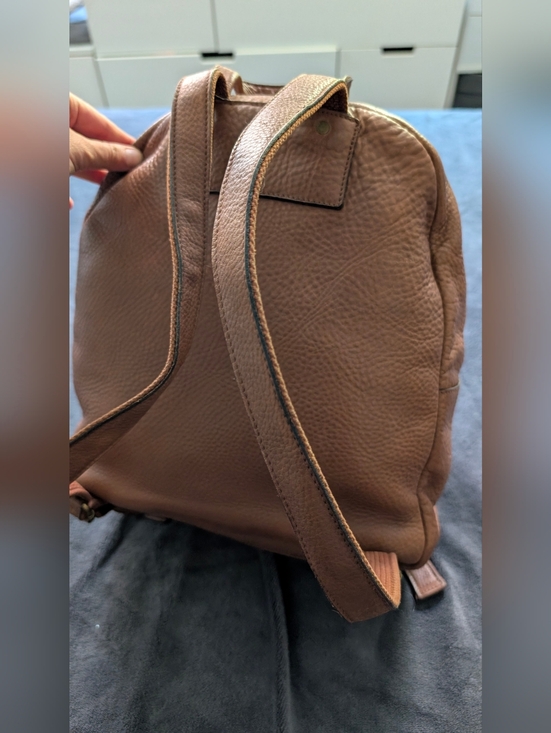 Madewell Lorimer Leather Backpack – Pecan Brown Pebbled Leather